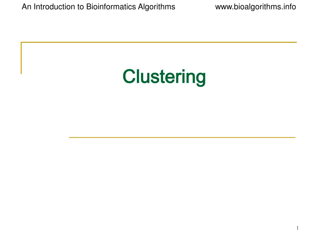 an introduction to bioinformatics algorithms n.w