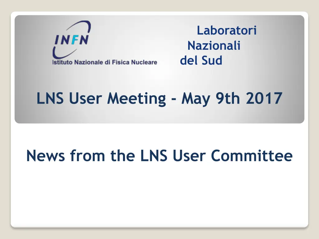laboratori nazionali del sud n.w
