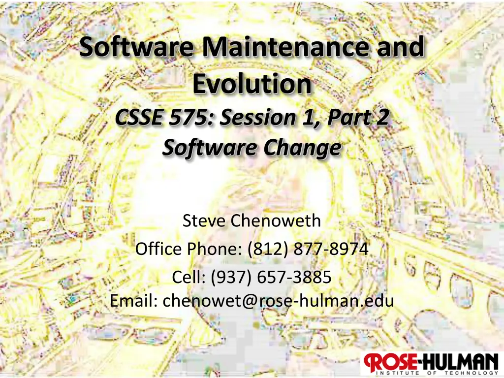 software maintenance and evolution csse n.w