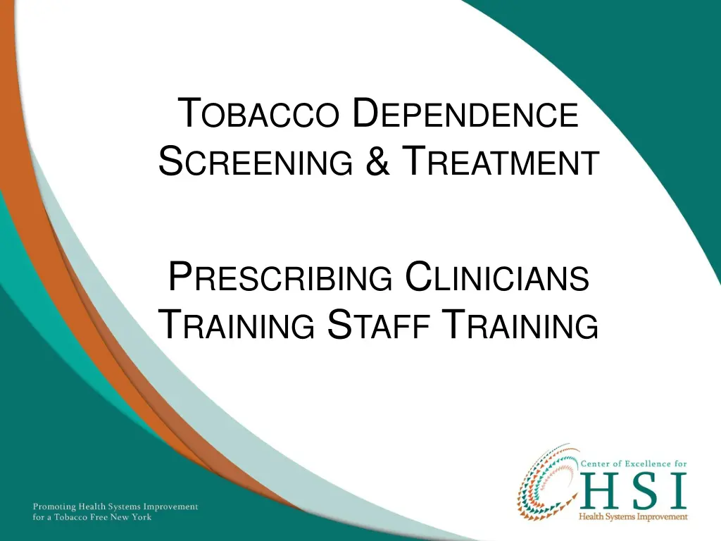 t obacco d ependence s creening t reatment n.w