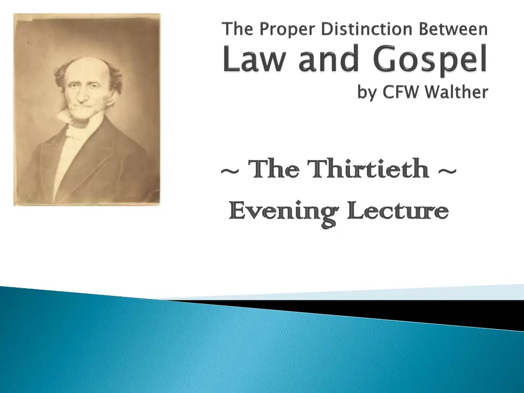 the thirtieth the thirtieth evening lecture n.w