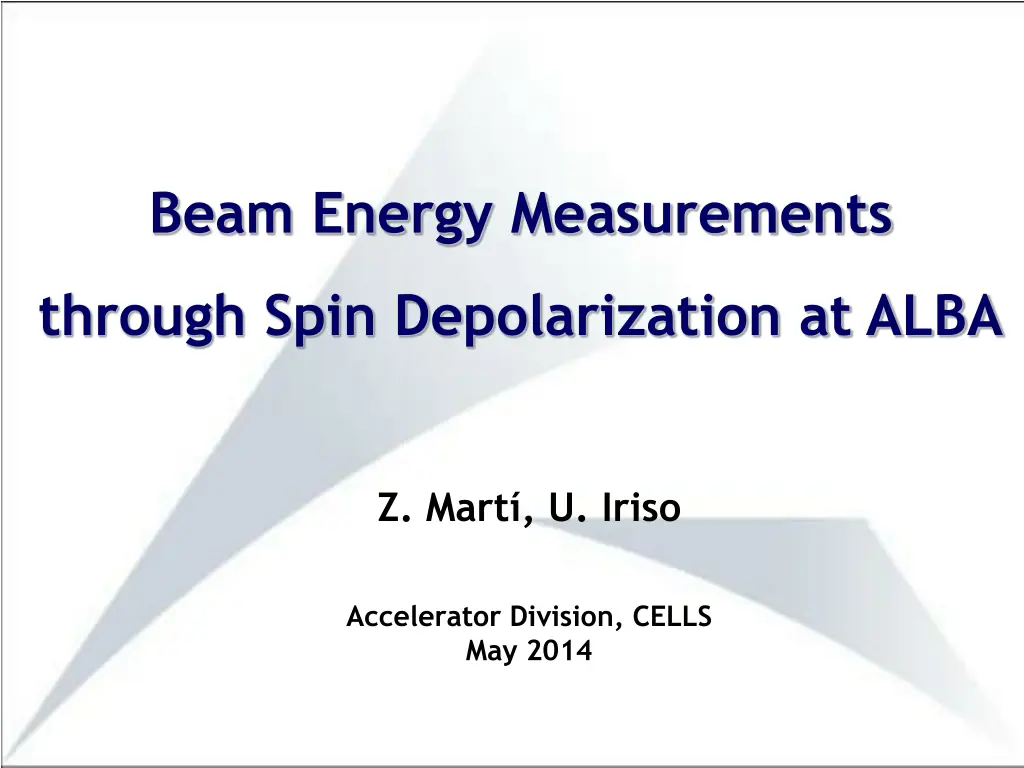 beam energy measurements n.w