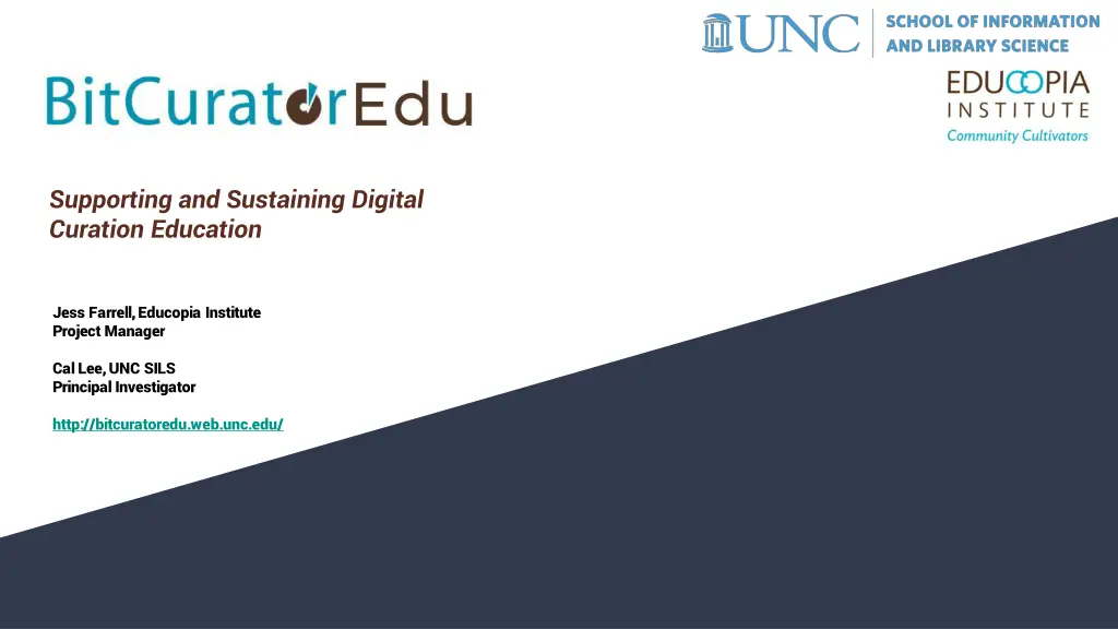 supporting and sustaining digital curation n.w