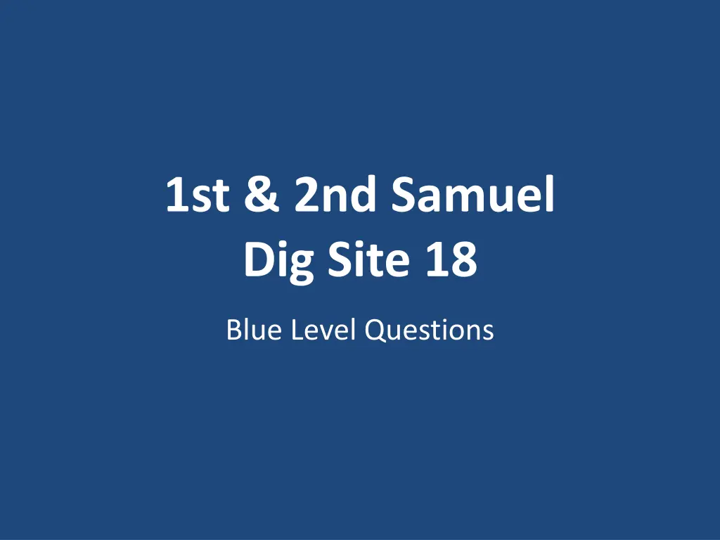 1st 2nd samuel dig site 18 n.w