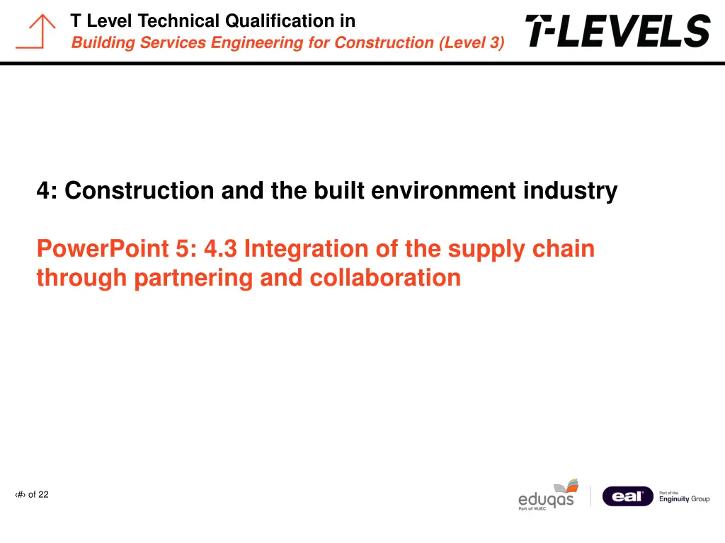 t level technical qualification in building n.w