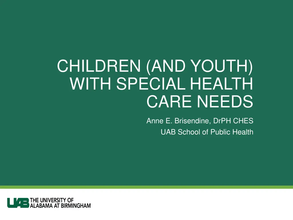children and youth with special health care needs n.w