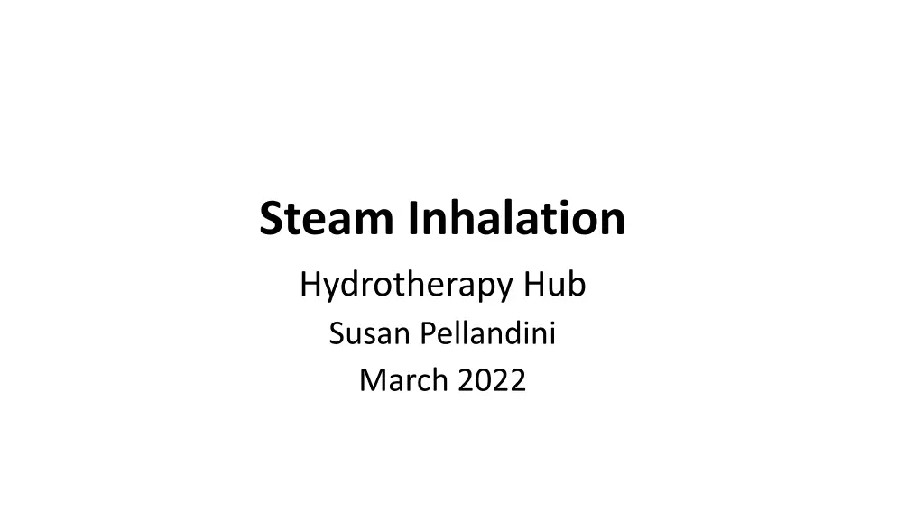 steam inhalation n.w