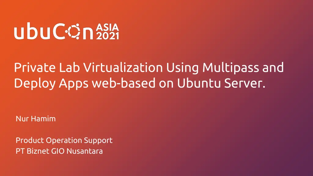 private lab virtualization using multipass n.w