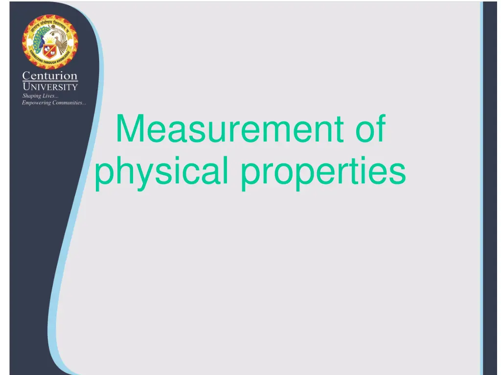 measurement of physical properties n.w