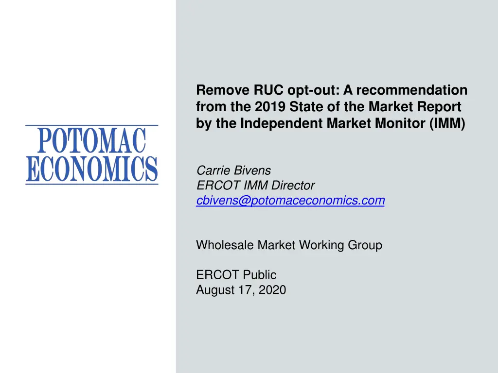 remove ruc opt out a recommendation from the 2019 n.w