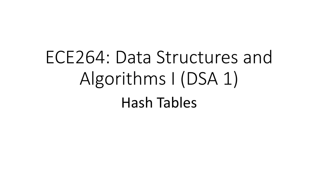 ece264 data structures and algorithms n.w