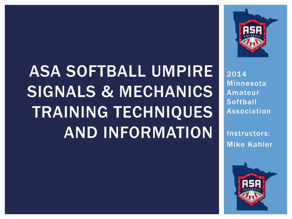 asa softball umpire signals mechanics training n.w
