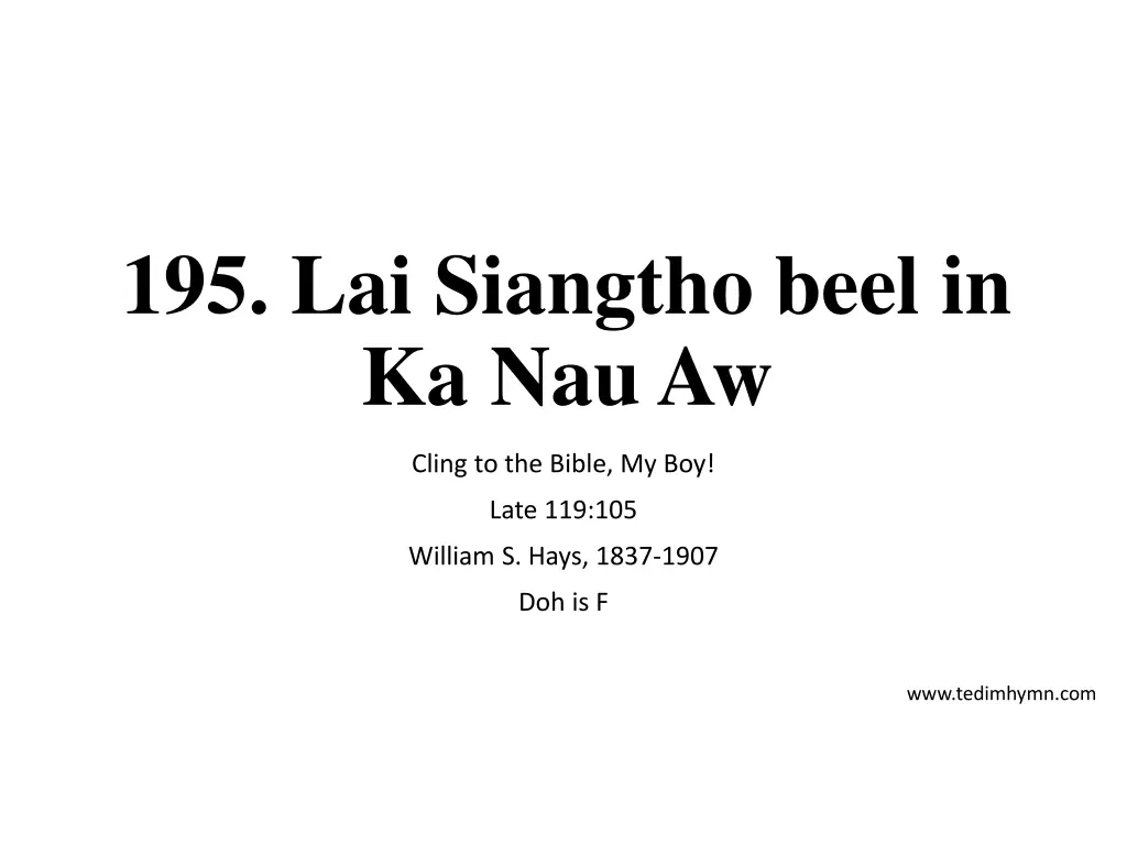 195 lai siangtho beel in ka nau aw n.w