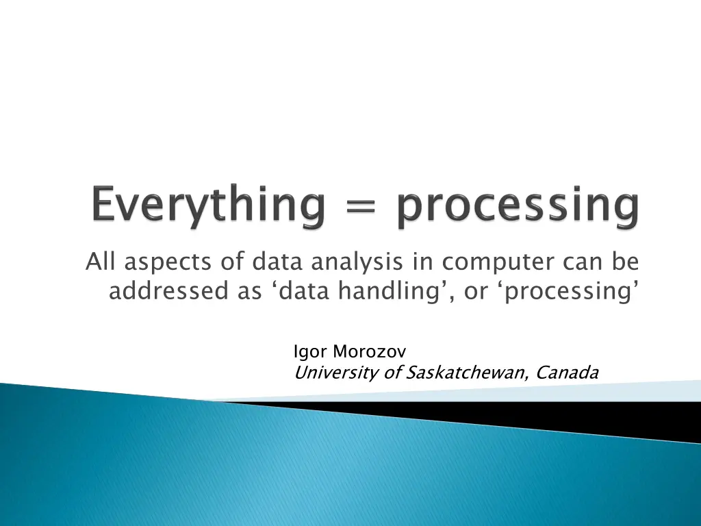 all aspects of data analysis in computer n.w