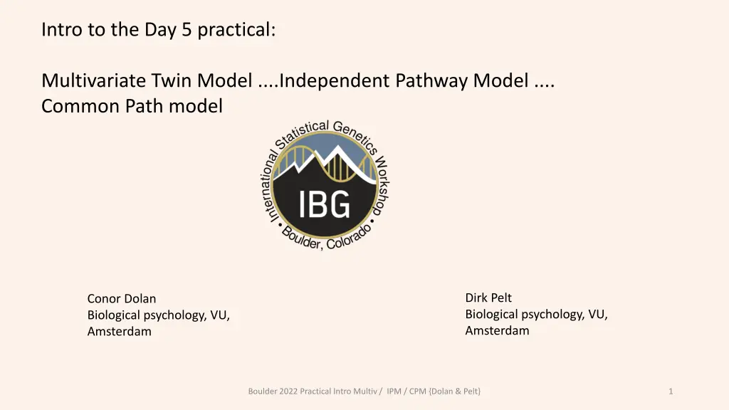 intro to the day 5 practical n.w