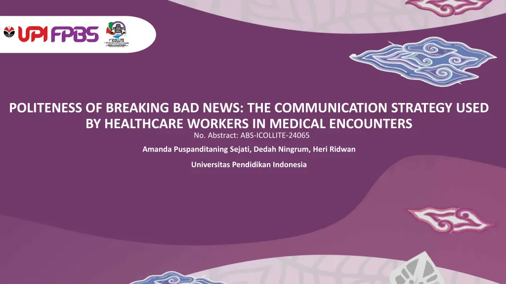 politeness of breaking bad news the communication n.w