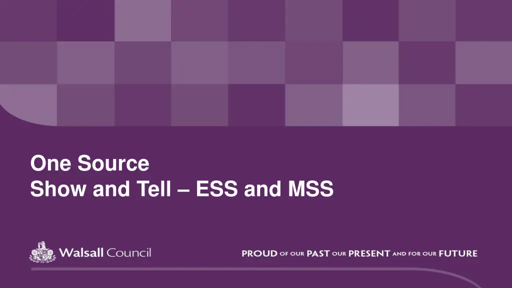 one source show and tell ess and mss n.w