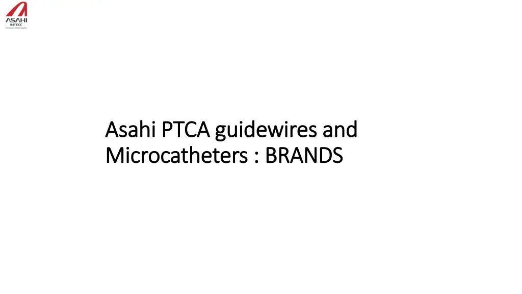 asahi ptca guidewires and asahi ptca guidewires n.w
