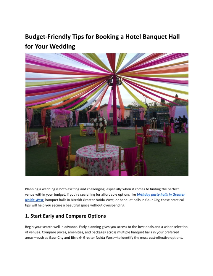 budget friendly tips for booking a hotel banquet n.w