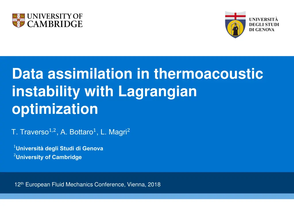 data assimilation in thermoacoustic instability n.w
