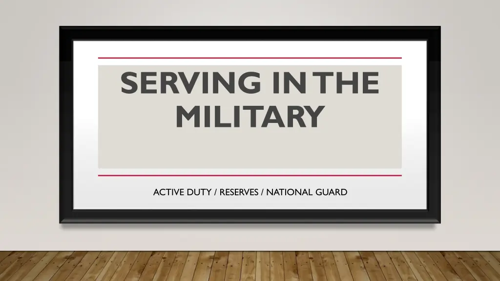 serving in the military n.w