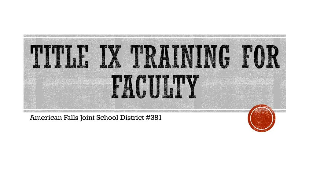 title ix training for faculty n.w