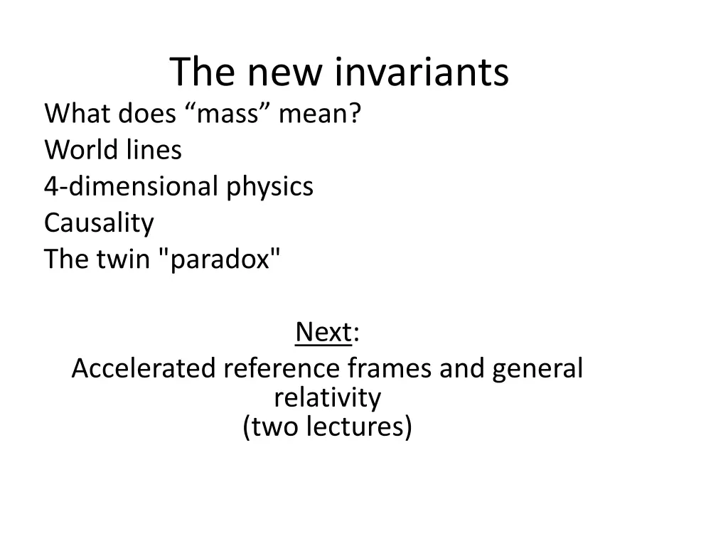 the new invariants what does mass mean world n.w