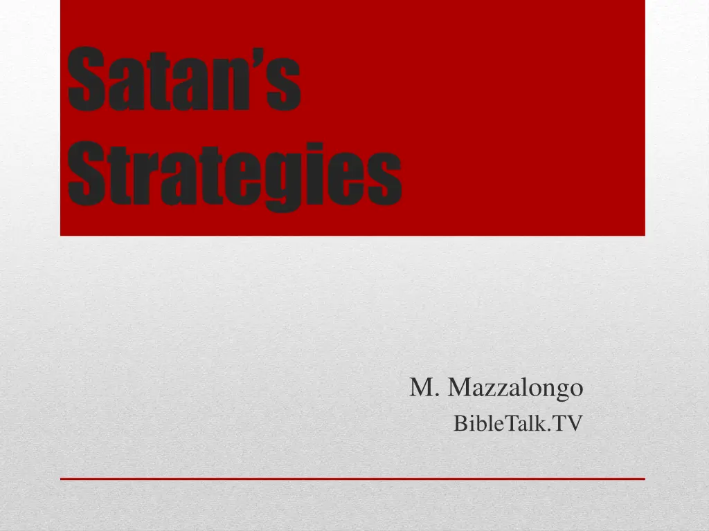 satan s strategies n.w