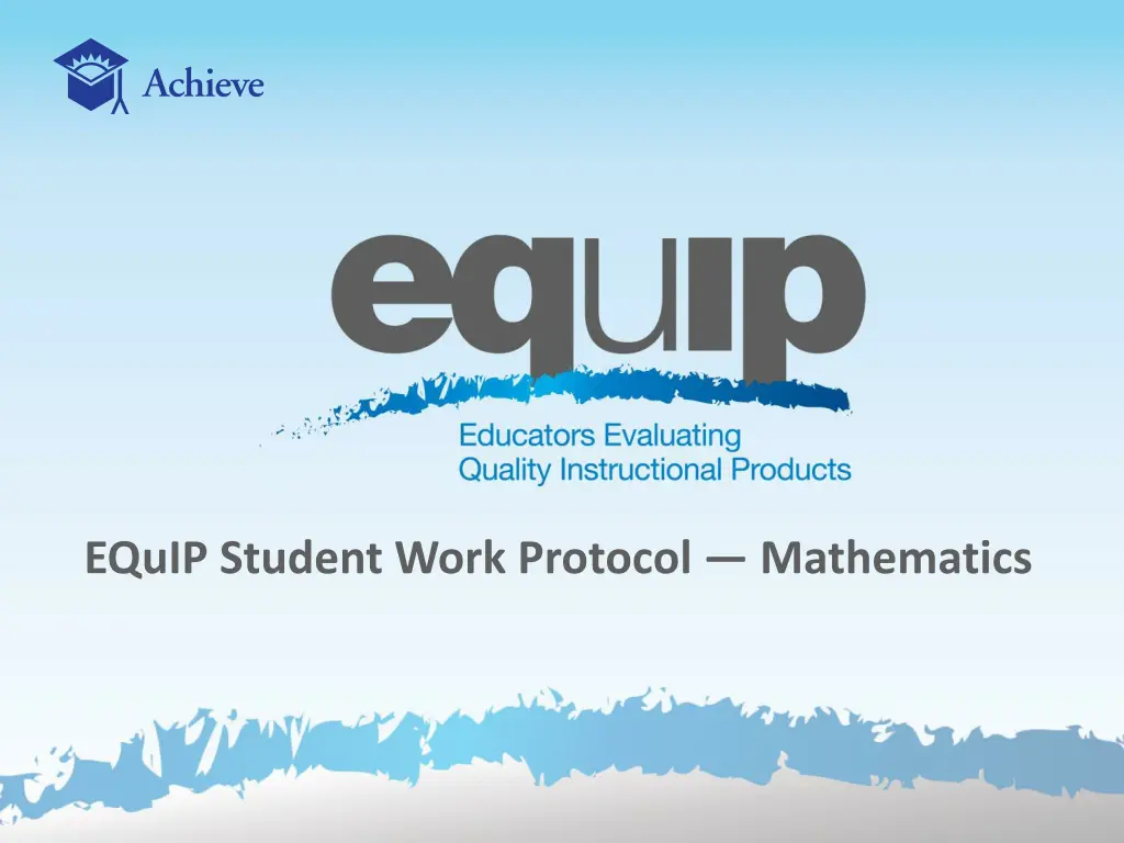 equip student work protocol mathematics n.w