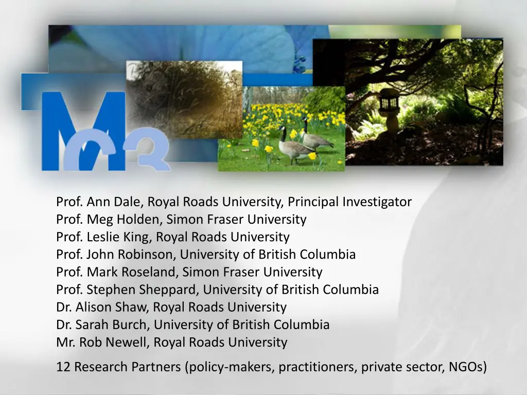 prof ann dale royal roads university principal n.w