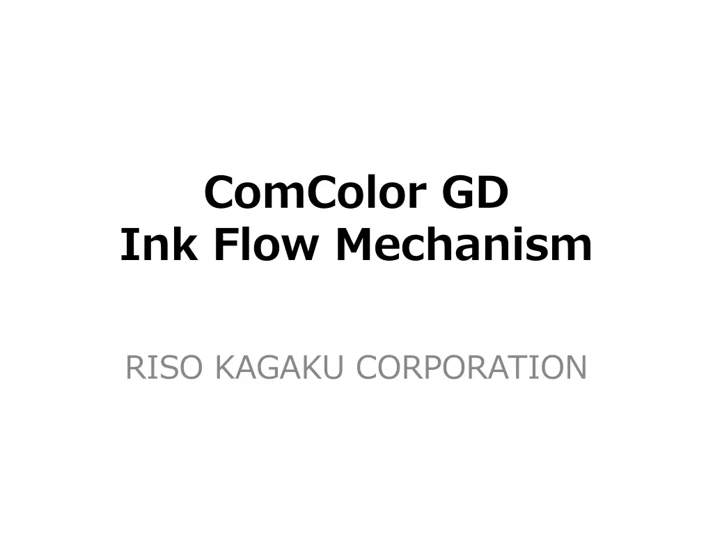 comcolor gd ink flow mechanism n.w