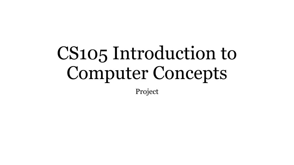 cs105 introduction to computer concepts n.w