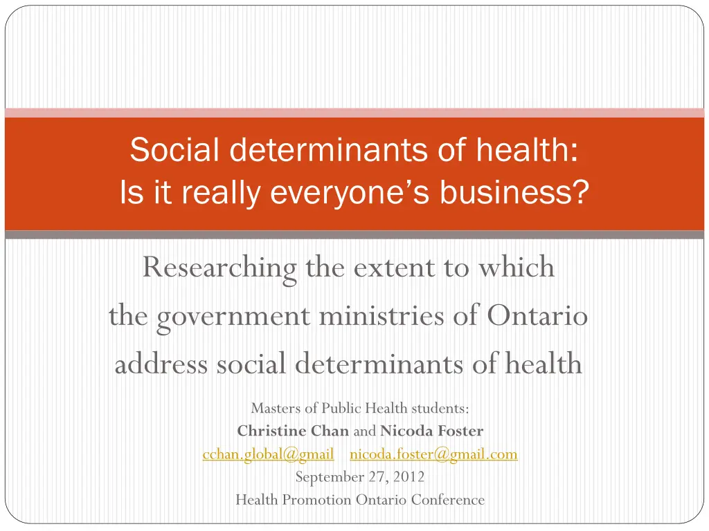 social determinants of health is it really n.w