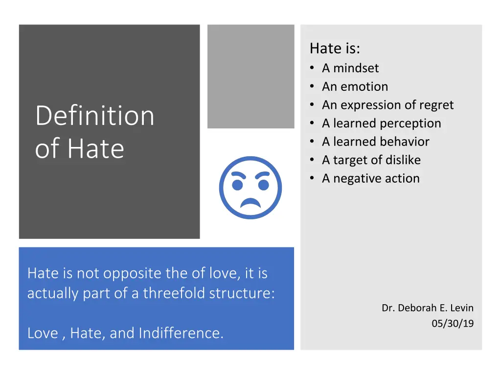 hate is a mindset an emotion an expression n.w
