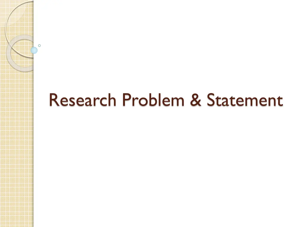 research problem statement n.w