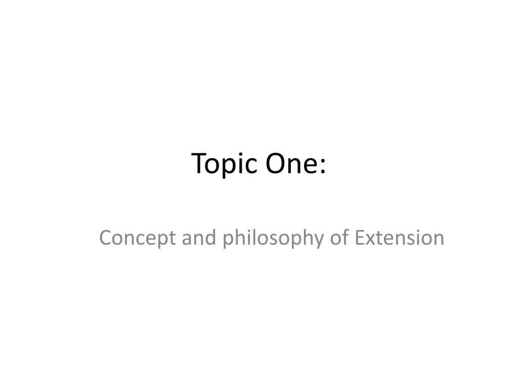 topic one n.w