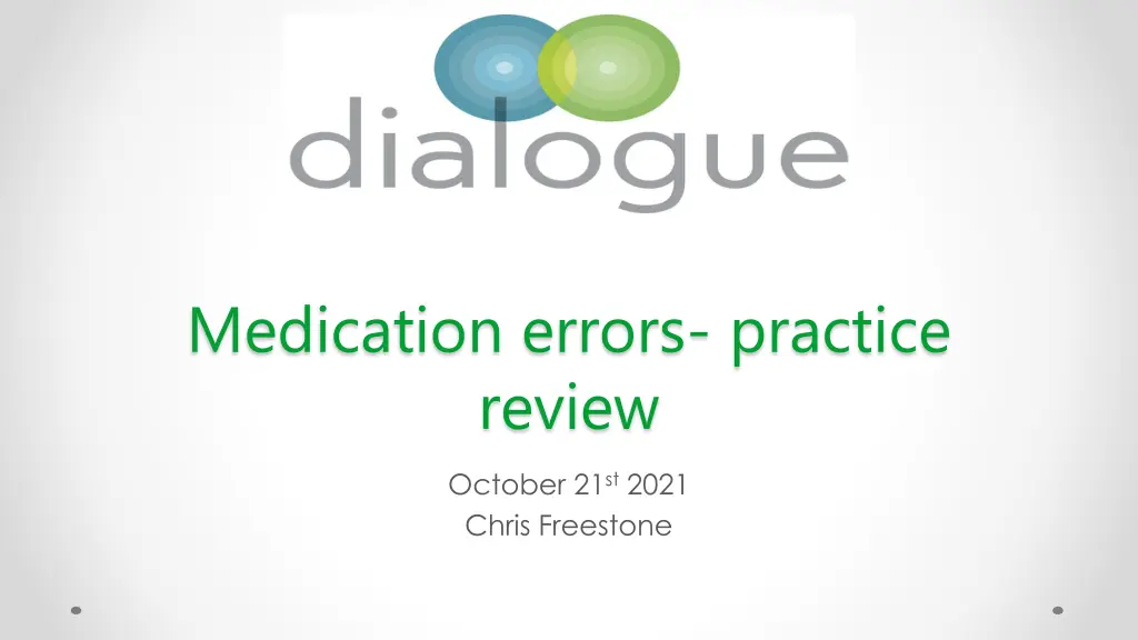 medication errors practice review n.w