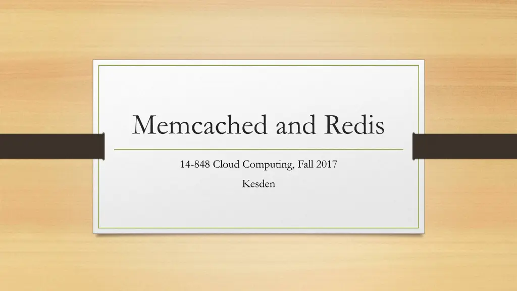 memcached and redis n.w