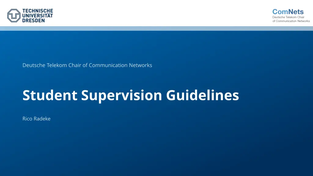 student supervision guidelines n.w