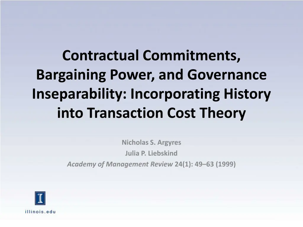 contractual commitments bargaining power n.w