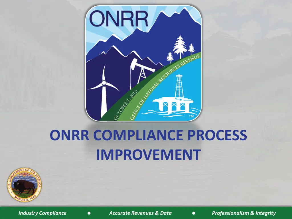 onrr compliance process improvement n.w