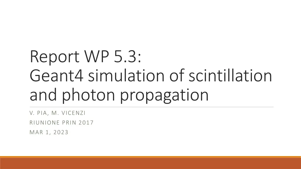 report wp 5 3 geant4 simulation of scintillation n.w
