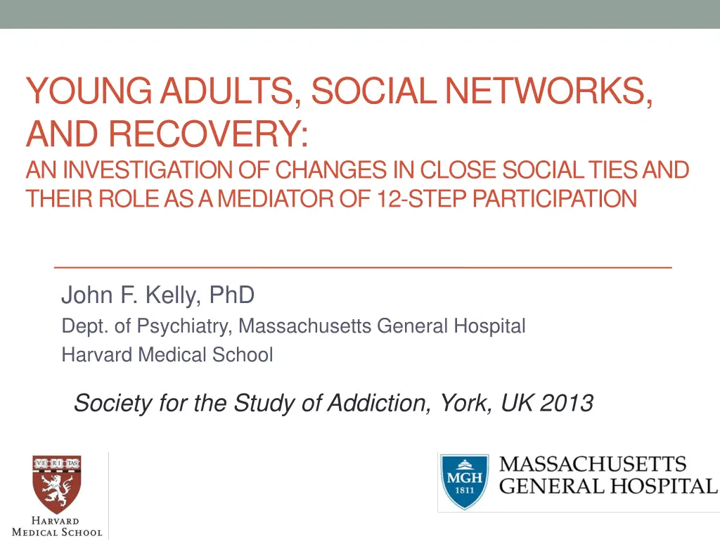 young adults social networks and recovery n.w