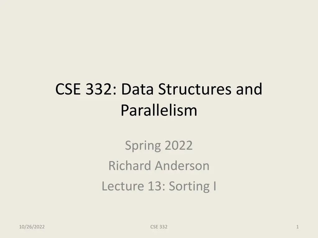 cse 332 data structures and parallelism n.w