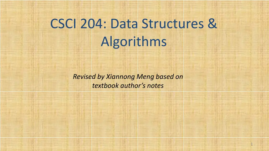csci 204 data structures algorithms n.w
