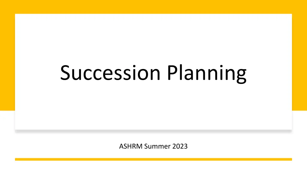 succession planning n.w