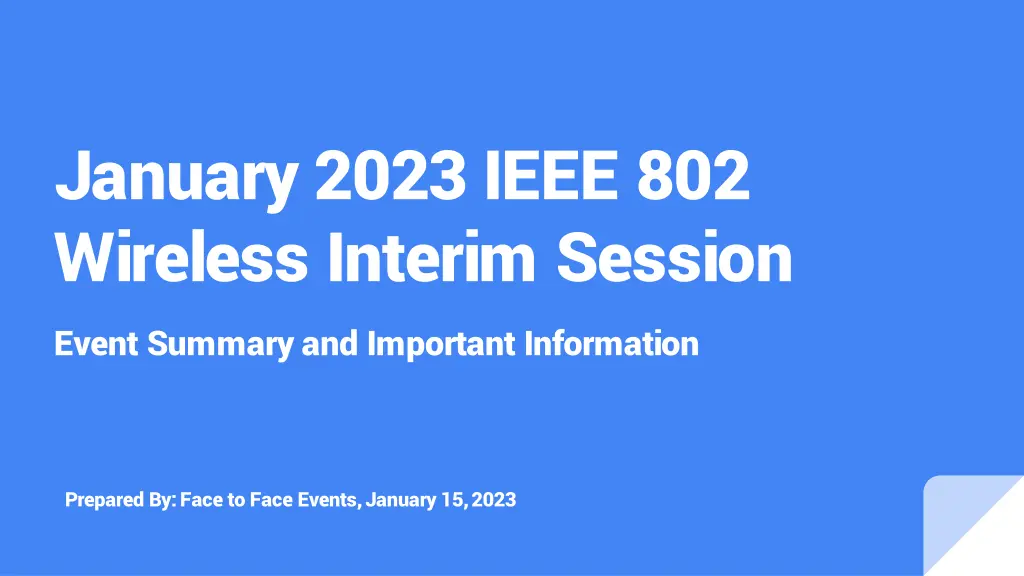 january 2023 ieee 802 wireless interim session n.w