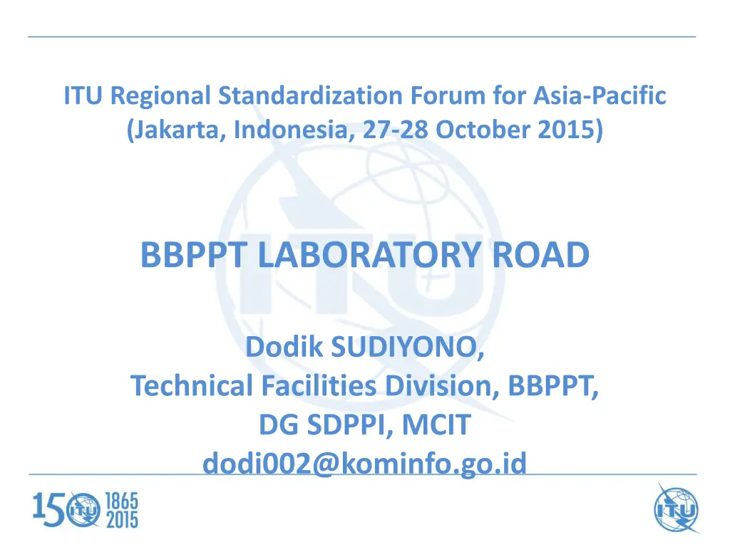 itu regional standardization forum for asia n.w