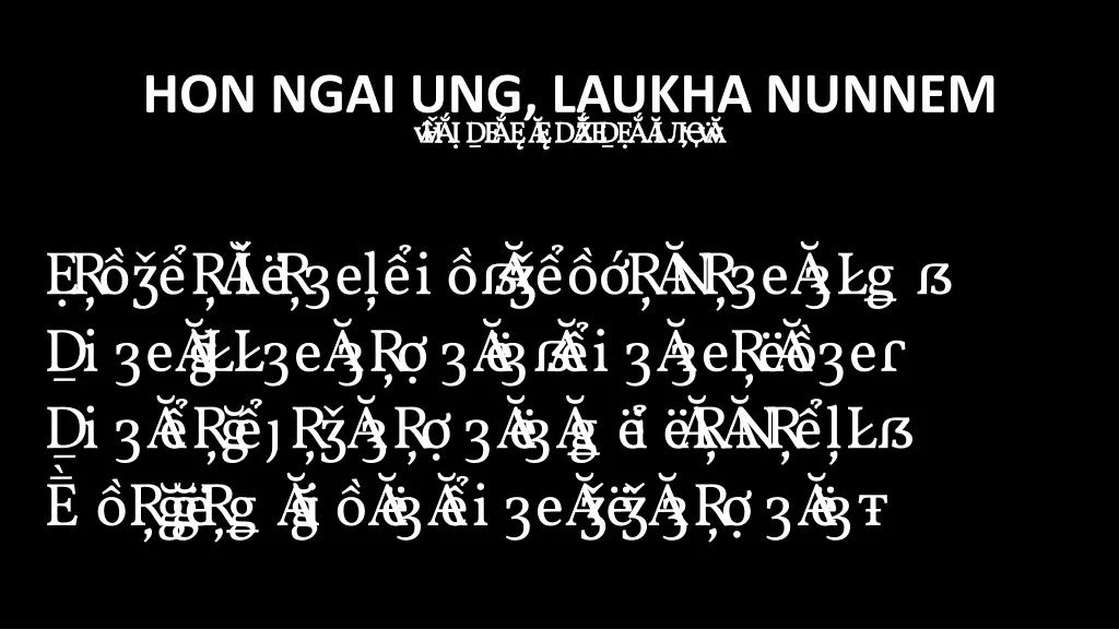 hon ngai ung laukha nunnem p athi n.w