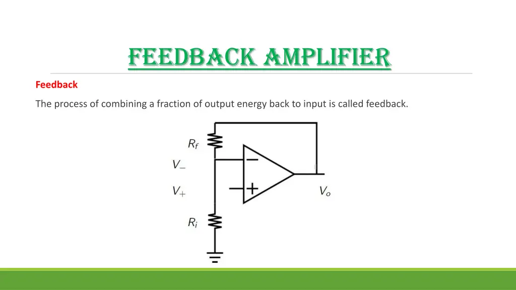 feedback amplifier n.w